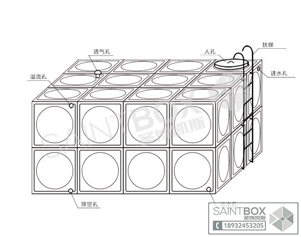 24吨不锈钢消防水箱